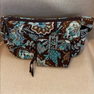 Vera Bradley blue/brown retired pattern wallet